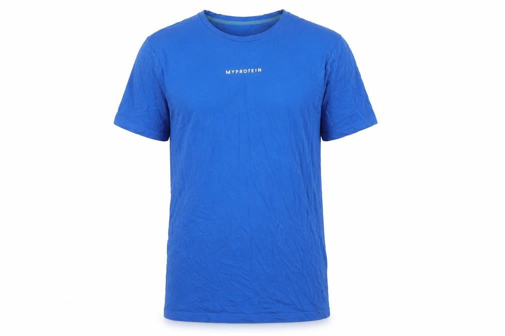 Myprotein Men's Blue Crew Neck T-Shirt, Medium, Cotton Blend