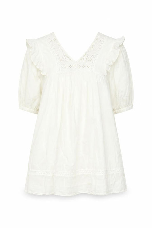 New Look Women's White A-Line Cotton Short Dress