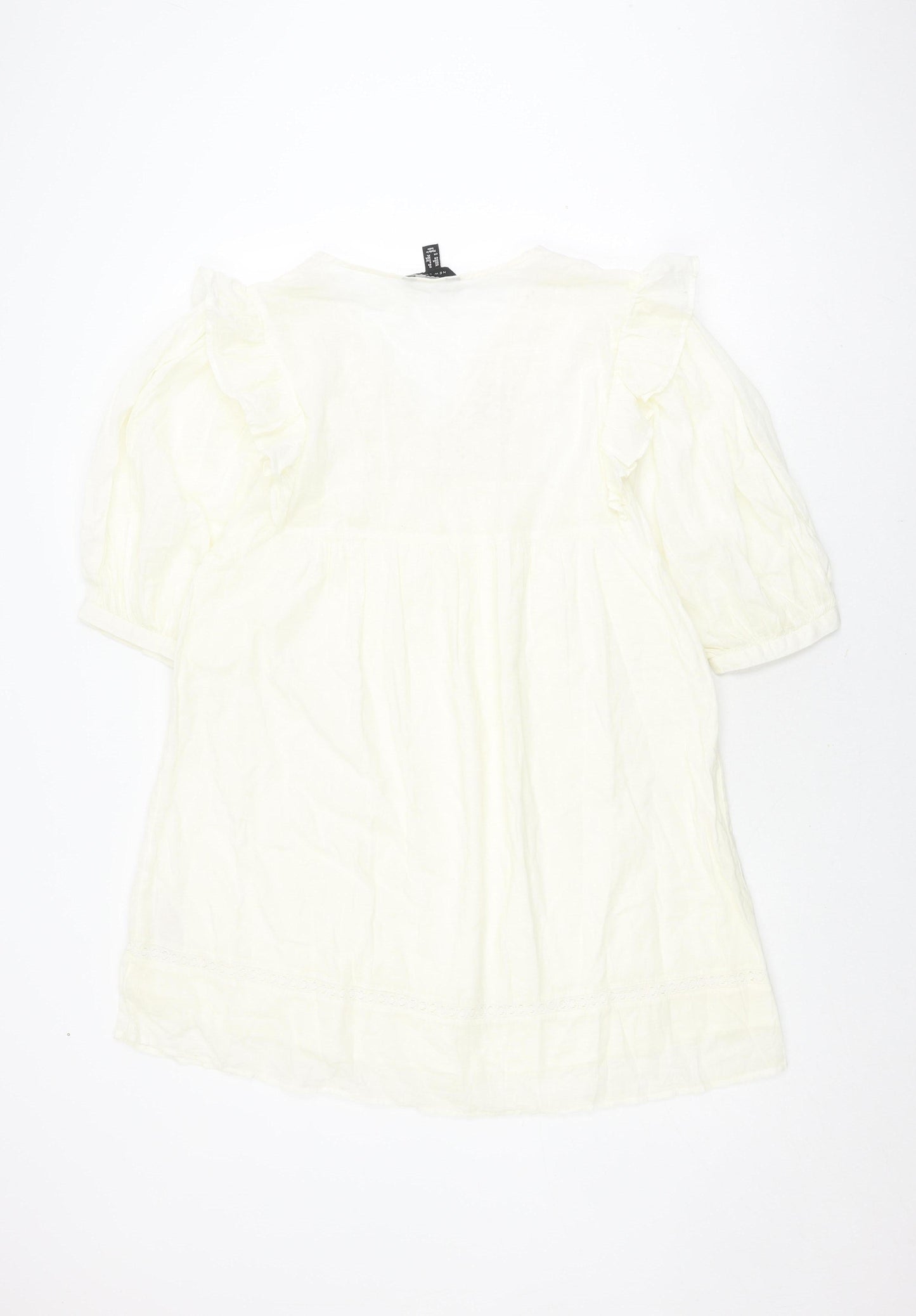 New Look Women's White A-Line Cotton Short Dress