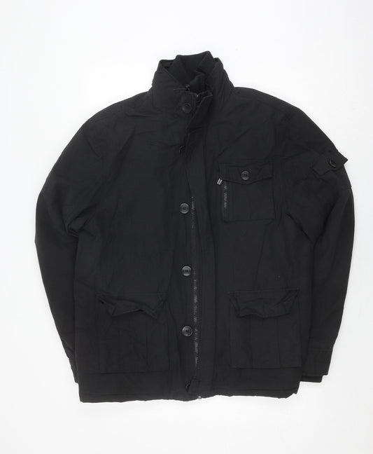 Dissident Men's Black Bomber Jacket L for Casual Autumn/Winter