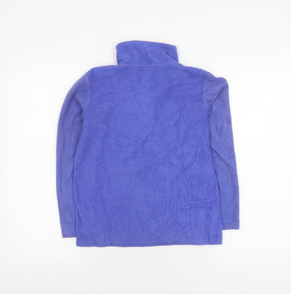 Back view of Higear girls’ purple fleece pullover sweatshirt 11-12 years