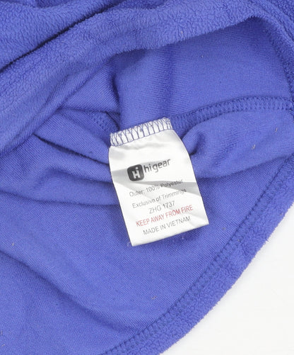 Close-up detail of Higear girls’ purple fleece pullover sweatshirt 11-12 years