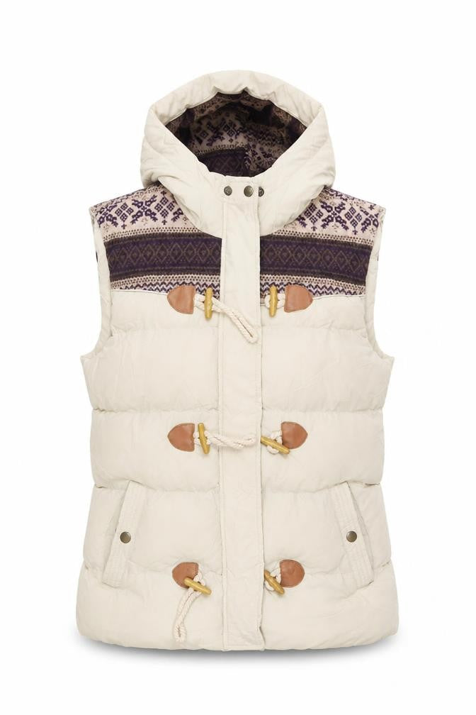 Ribbon Women's Beige Duffle Coat Size 12 Hooded Retro Toggle