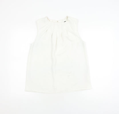 Mango Women's White Sleeveless Blouse Size 14