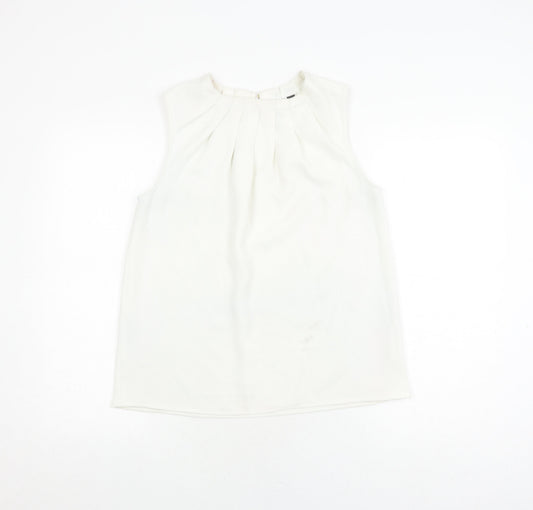 Mango Women's White Sleeveless Blouse Size 14