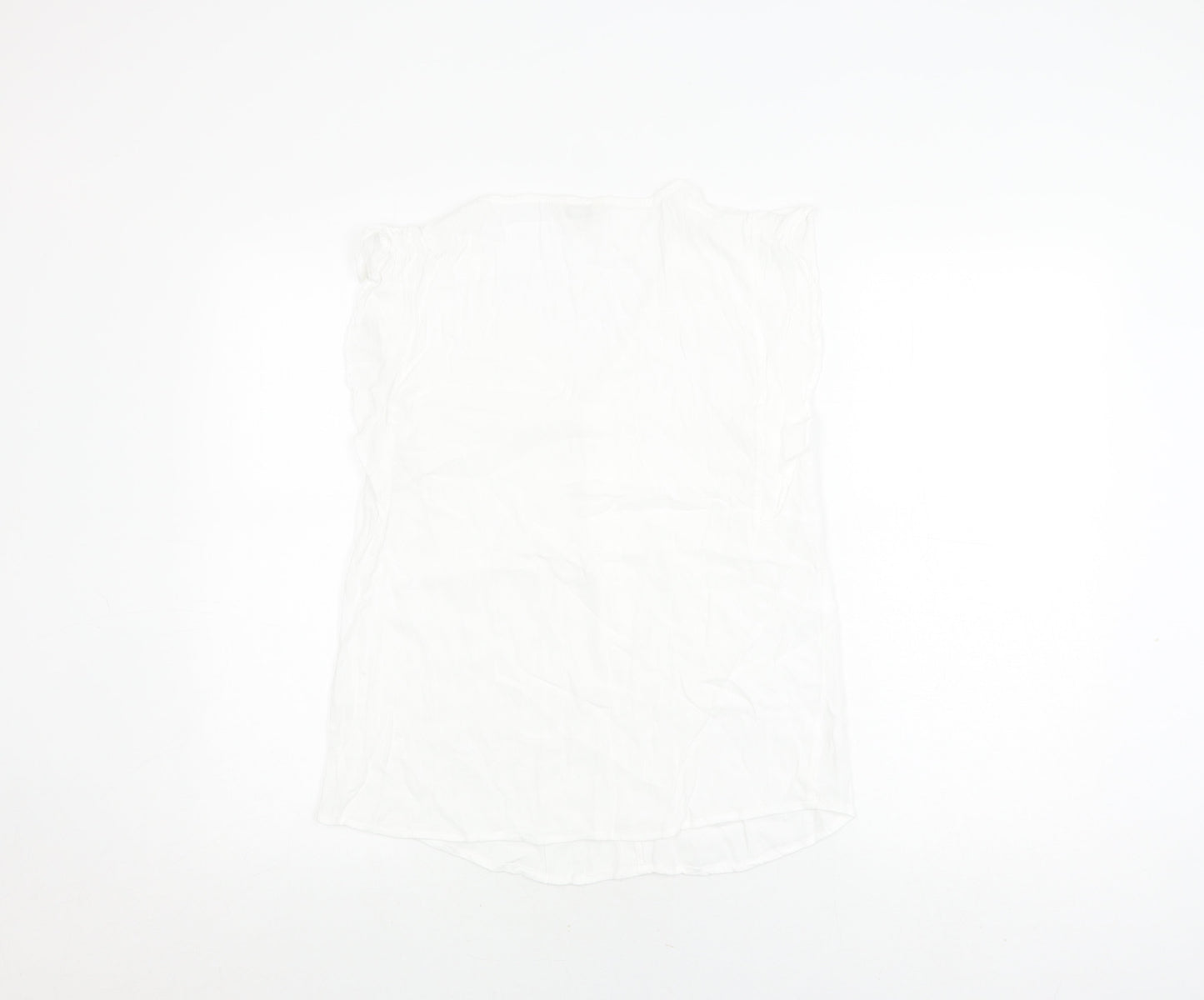 Monsoon Women's White Sleeveless Basic Top M