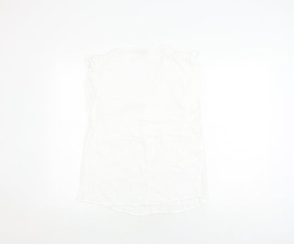 Preloved Monsoon Women's White Sleeveless Basic Top M - Back