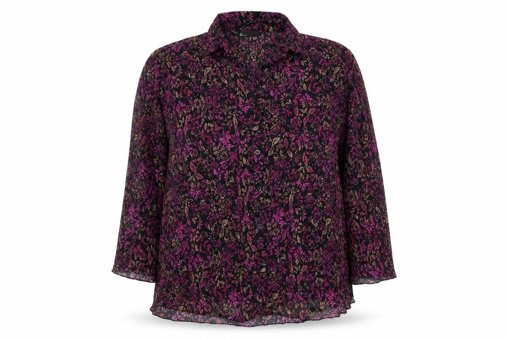 BHS Women's Multicoloured Floral Button-Up Shirt Size 18