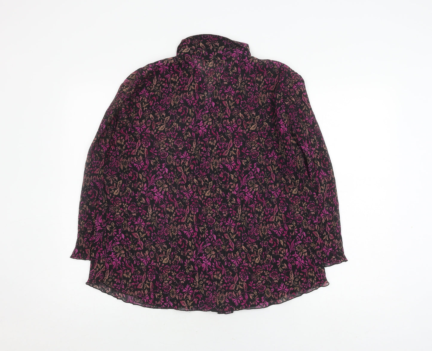 BHS Women's Multicoloured Floral Button-Up Shirt Size 18