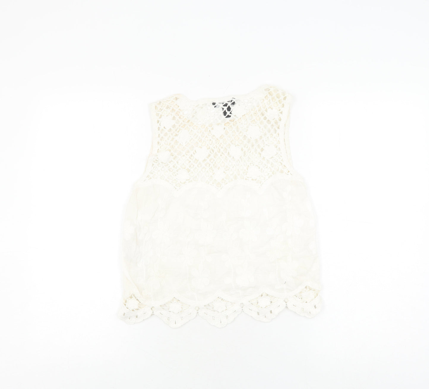 New Look Women's White Lace Camisole Blouse XS