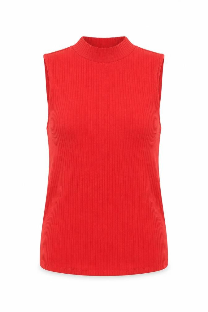 Marks & Spencer Red Sleeveless Knit Top Women Size 6