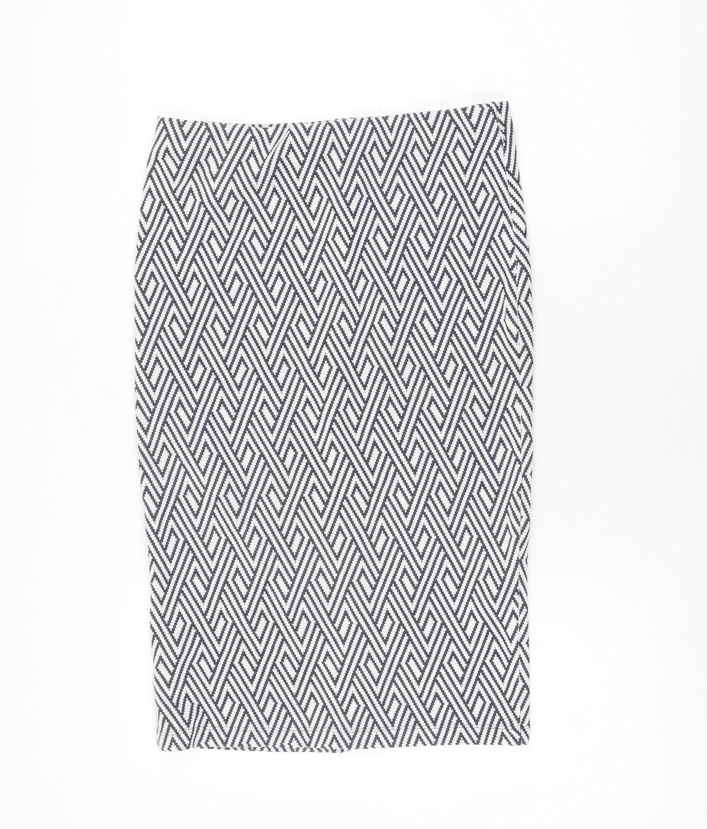 Zara Women’s Blue A-Line Geometric Short Skirt