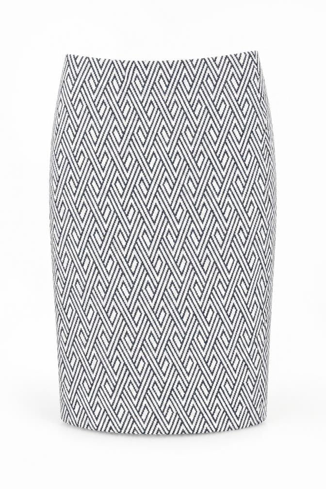 Zara Women’s Blue A-Line Geometric Short Skirt