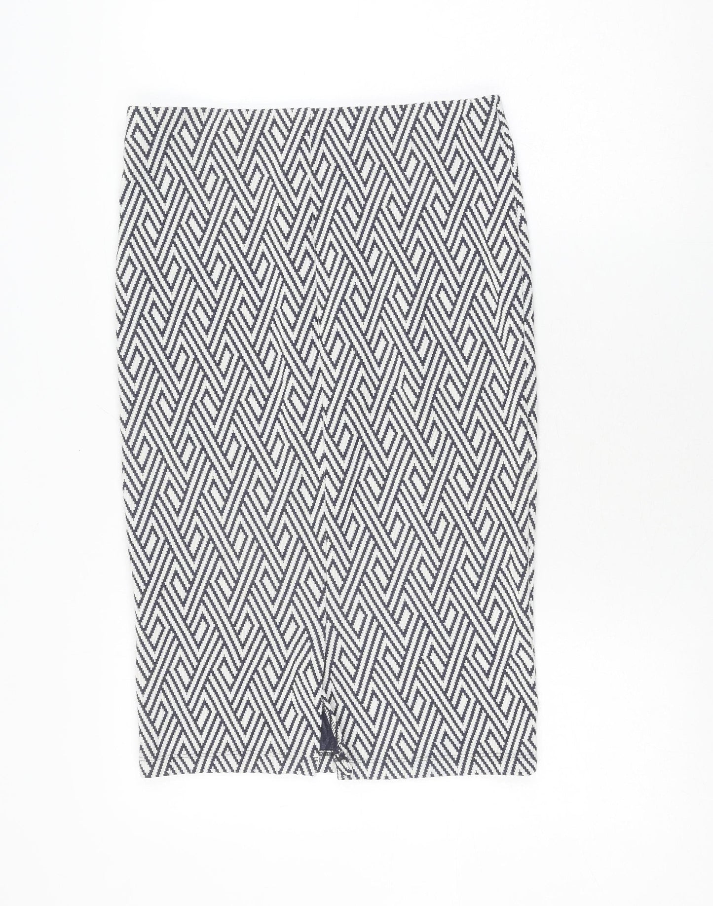 Zara Women’s Blue A-Line Geometric Short Skirt