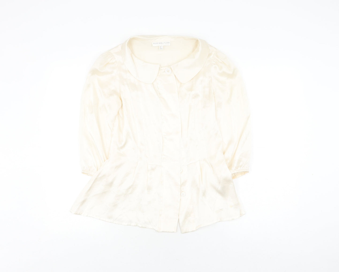 Sub-Couture Women's Ivory Silk Blouse UK 8