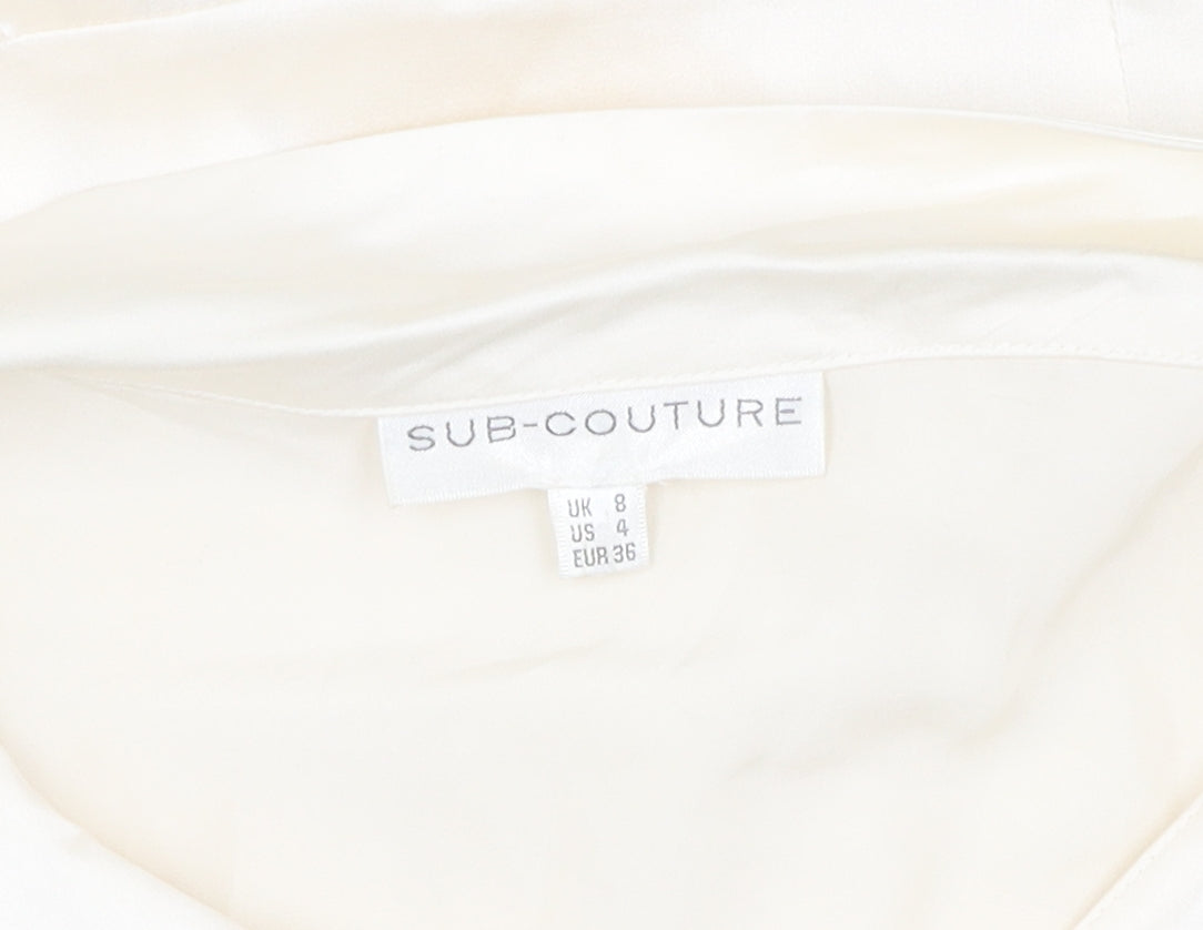 Sub-Couture Women's Ivory Silk Blouse UK 8
