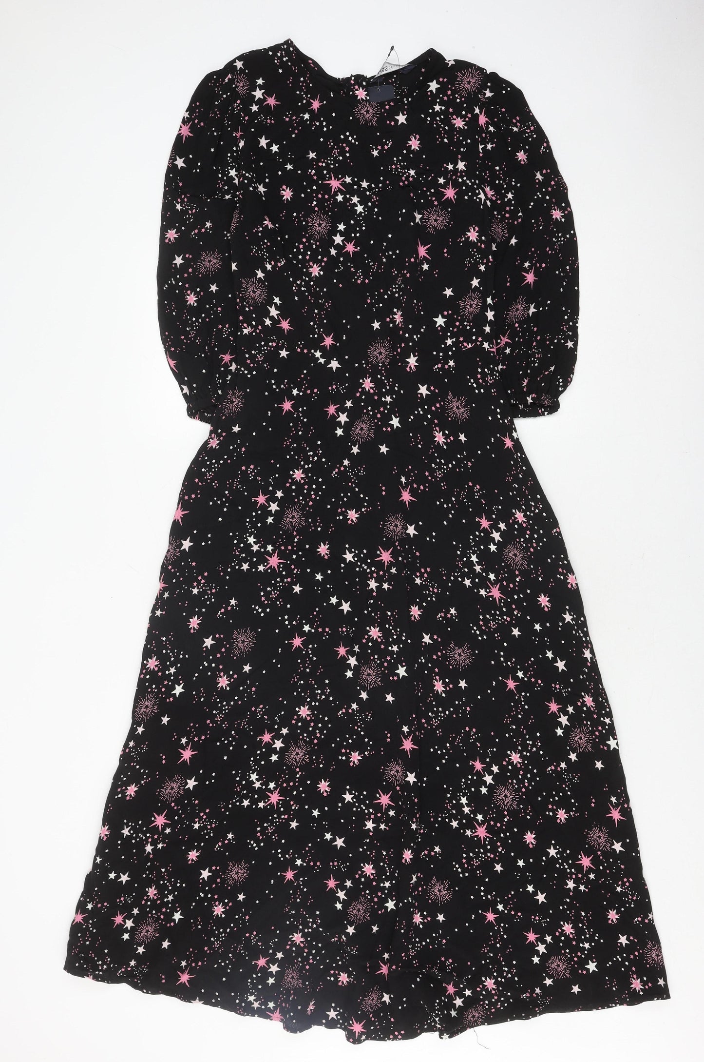 Marks and Spencer Women's Black Knee Length Dress - Size 6