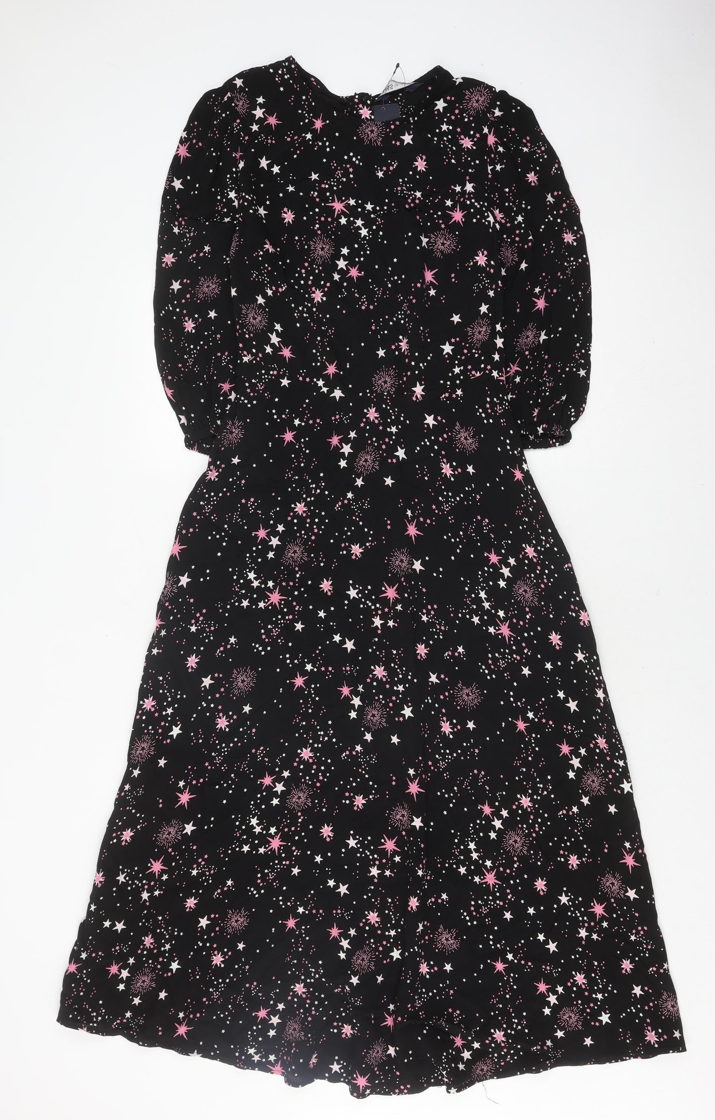 Marks and Spencer Women's Black Knee Length Dress - Size 6