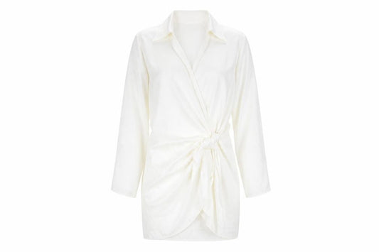 Zara Women White Shirt Dress S Lightweight Casual