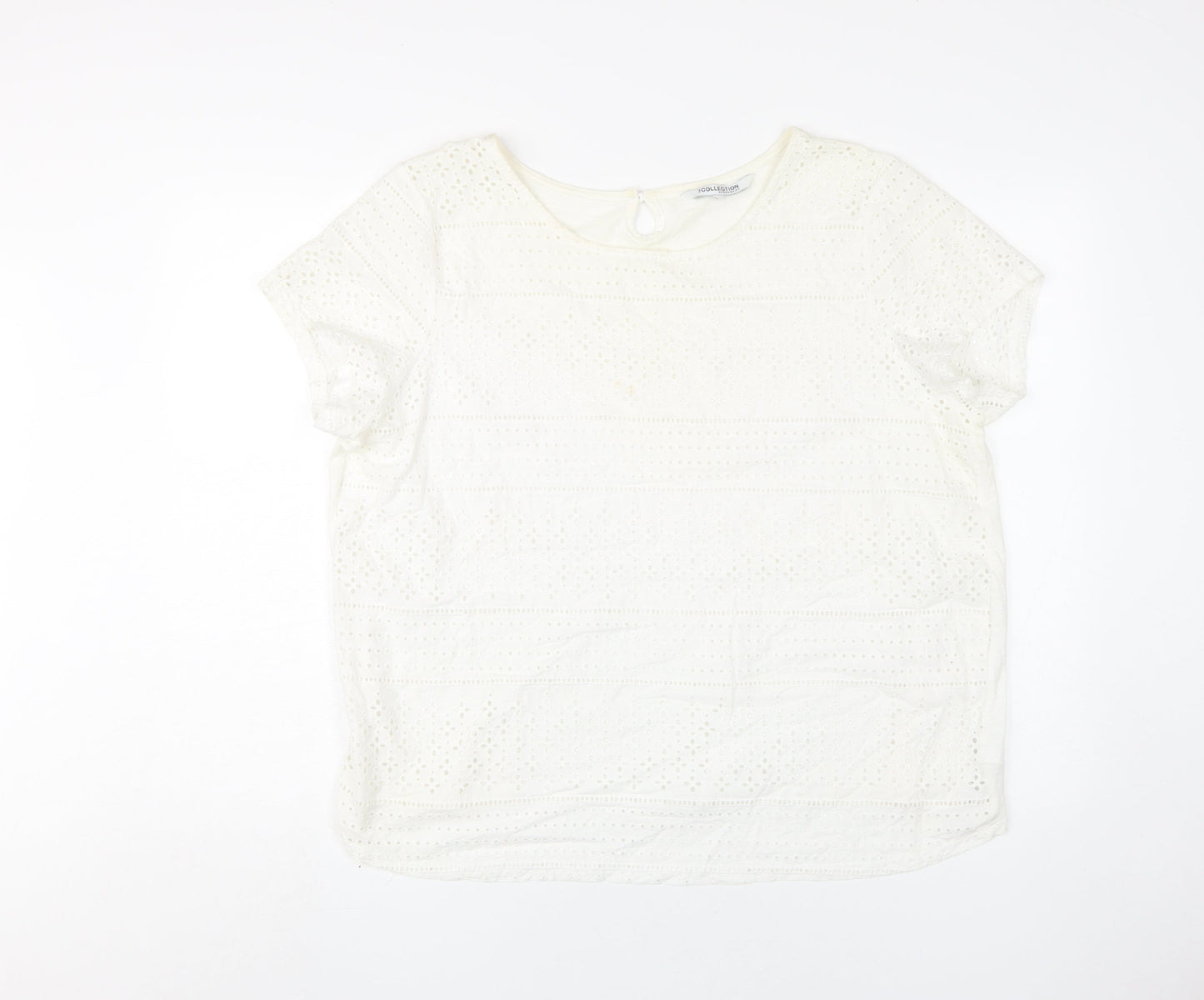 Debenhams Women's Ivory Blouse Size 20 Round Neck