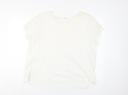 Debenhams Women's Ivory Blouse Size 20 Round Neck