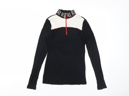 River Island Women's Black Polo Top Size 8