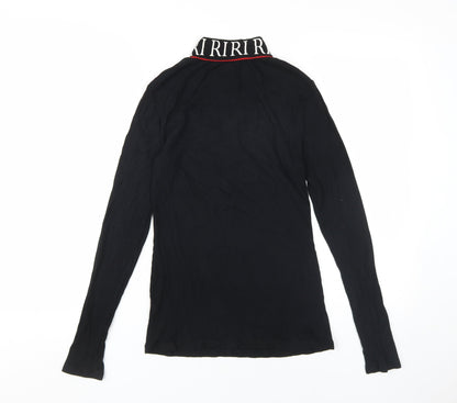 River Island Women's Black Polo Top Size 8