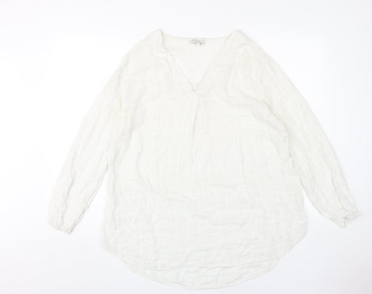 Apricot Women's White Cotton Blouse - Size S