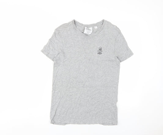 Cheap Monday Grey Men's Crew Neck T-Shirt, Size S