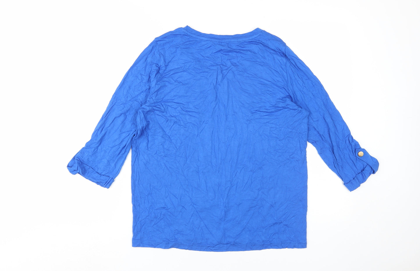 Sosandar Women's Blue 3/4 Sleeve Top - Size 10
