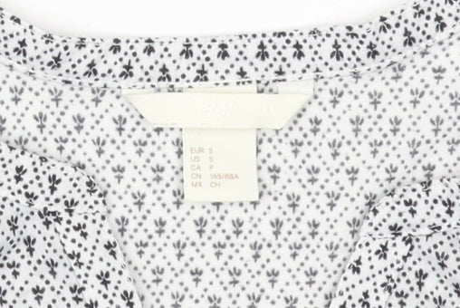 H&M Women's Multicoloured Floral Tunic Blouse Size 12