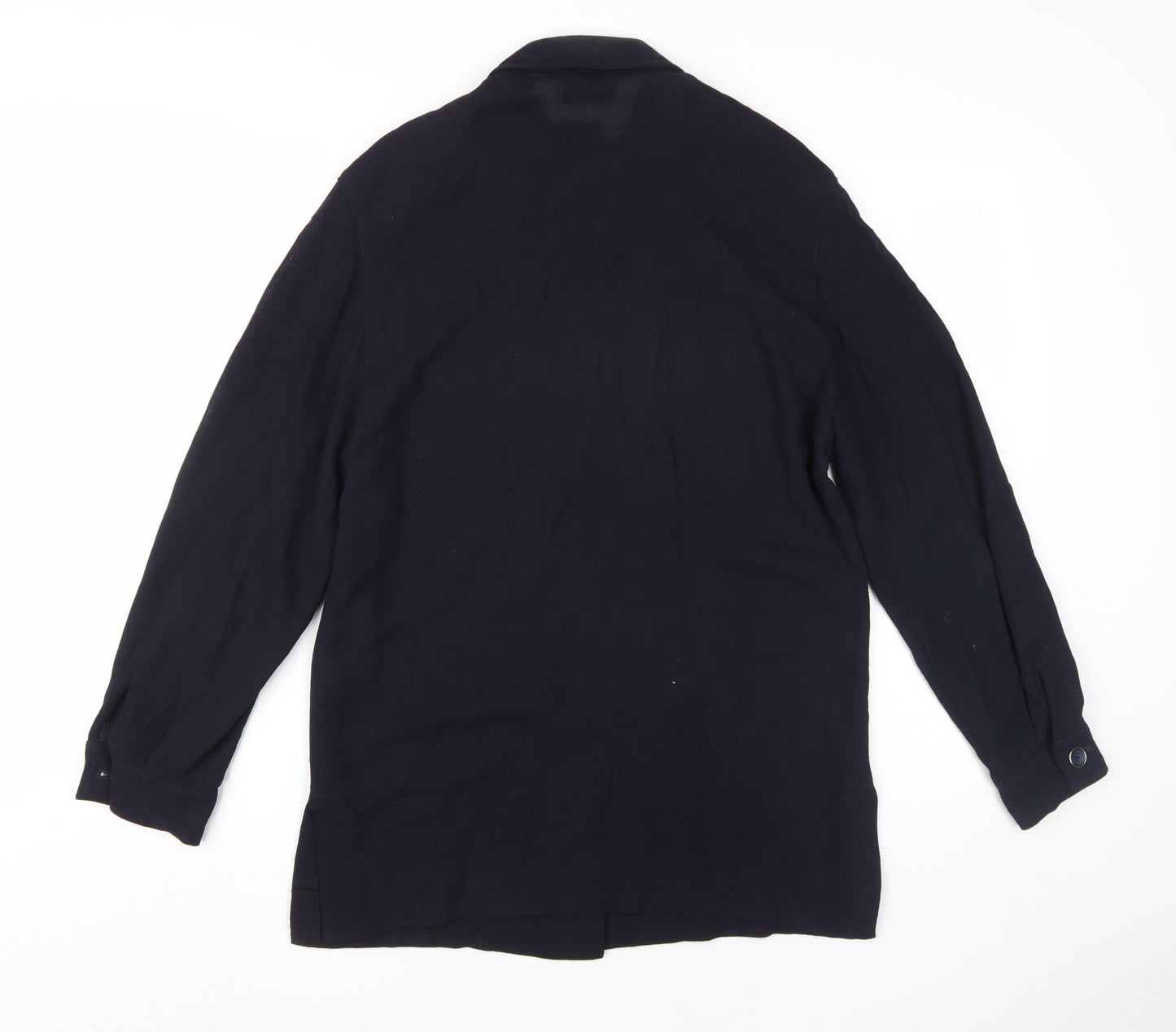 B.B. Sport Black Button-Up Wool Shirt - Size 10