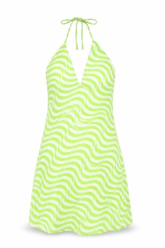 Zara Women’s Green A-Line Halter Dress Size S