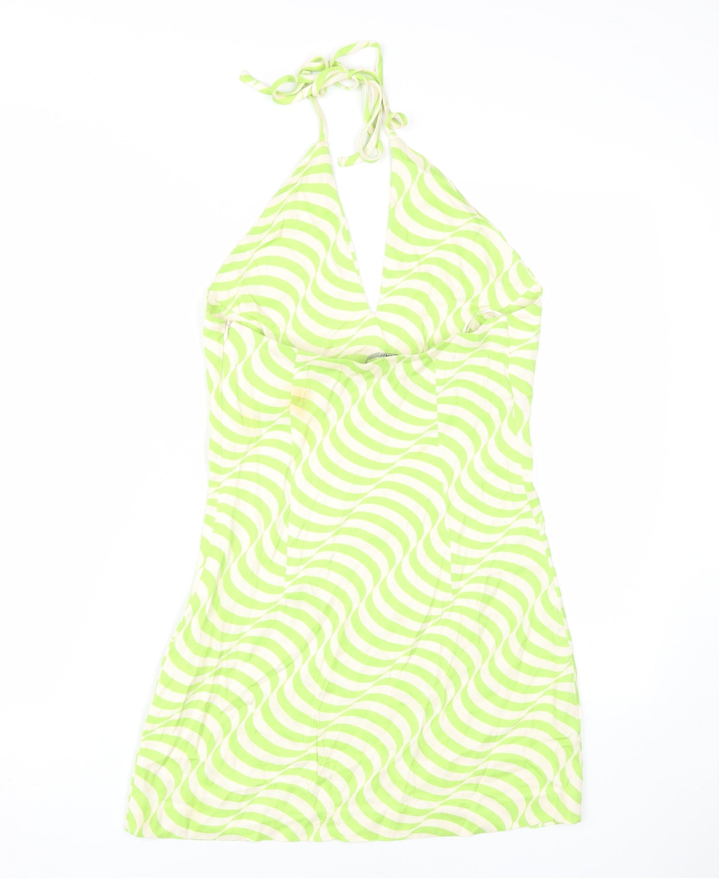 Zara Women’s Green A-Line Halter Dress Size S