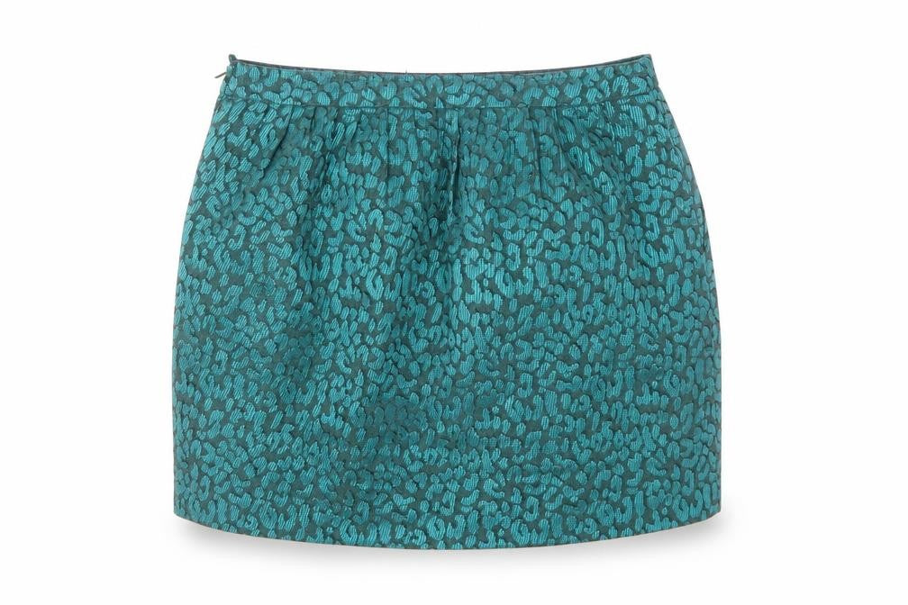 H&M Women's Blue Animal Print Short Skirt, Size 10