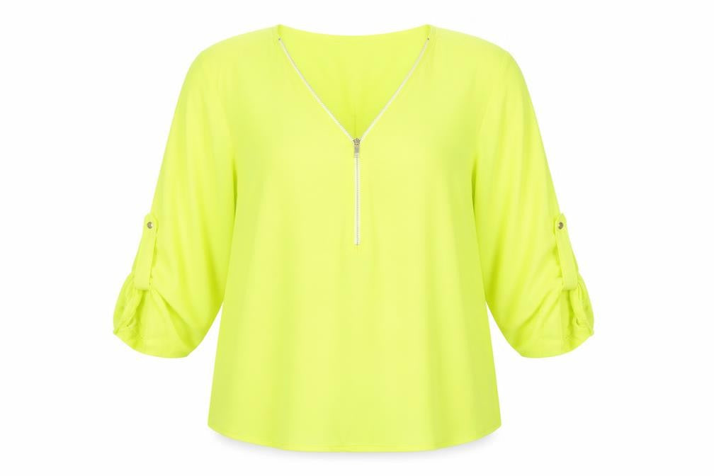 Dorothy Perkins Women's Green V-Neck Blouse, Size 16