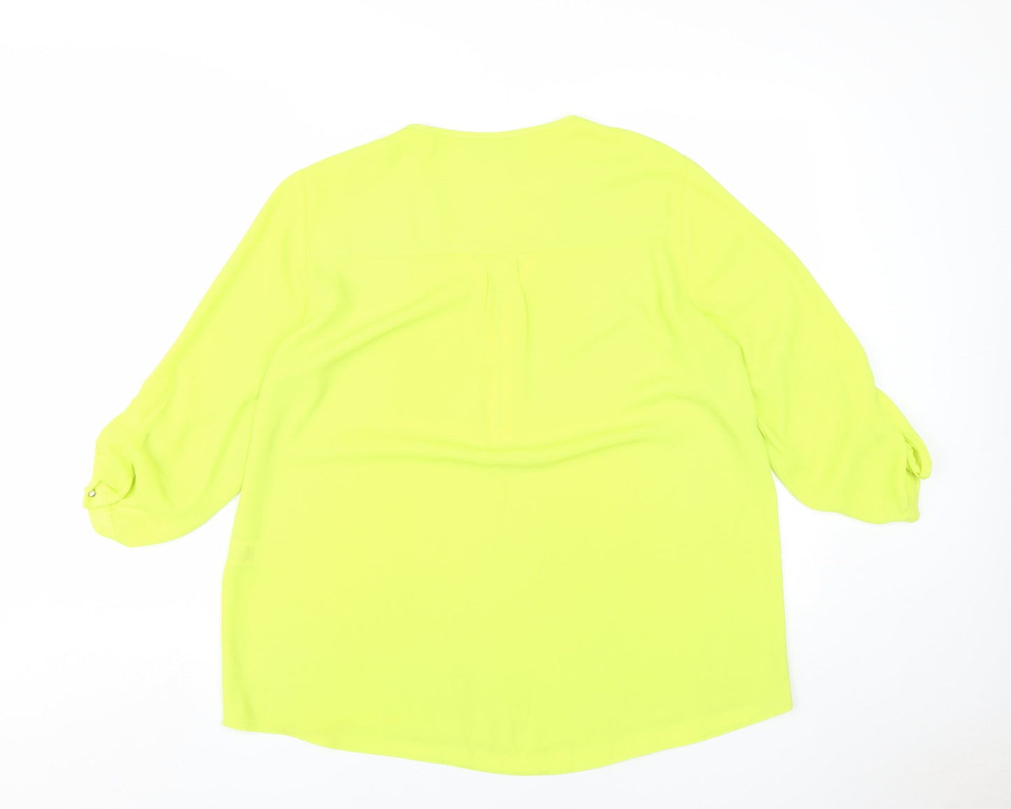 Dorothy Perkins Women's Green V-Neck Blouse, Size 16