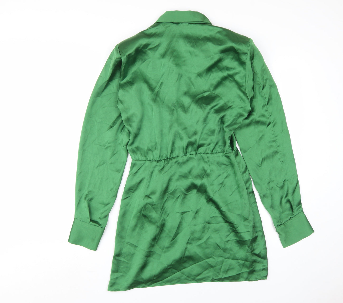 Zara Women's Green XS Wrap Dress - Party Chic