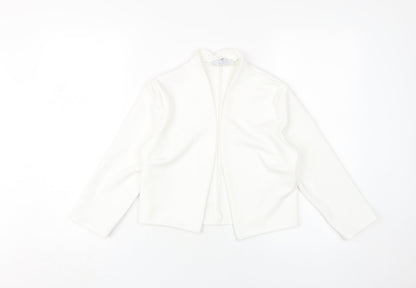 Quiz Women's White Cropped Jacket Size 8