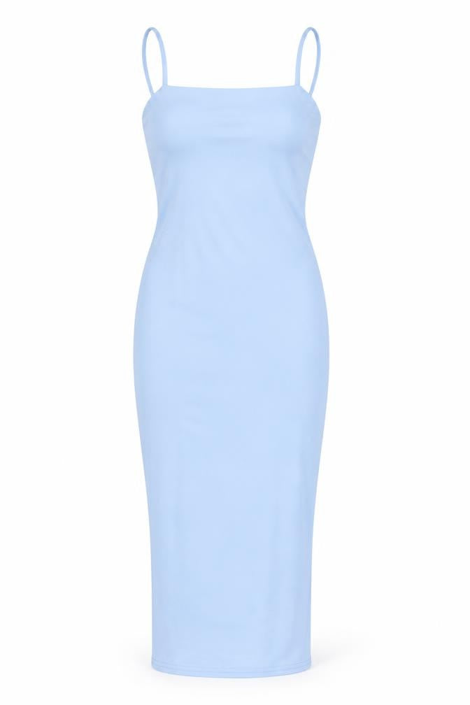 PRETTYLITTLETHING Women's Blue Slip Dress Size 8