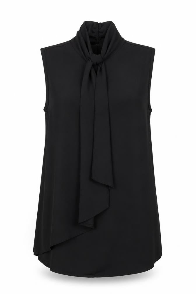 Soyaconcept Women's Black XS High Neck Blouse