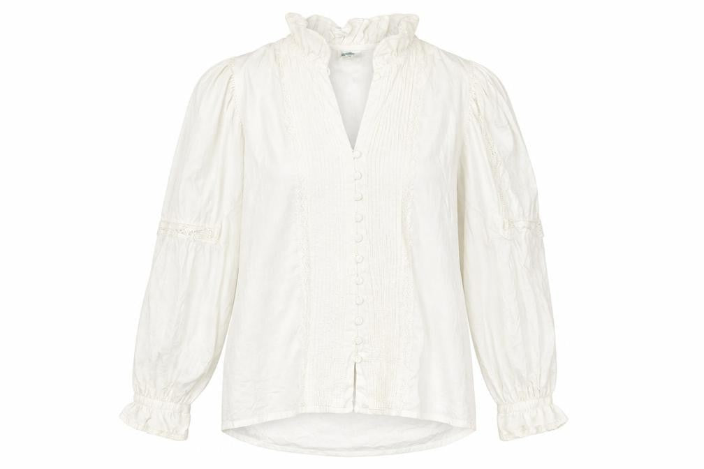 Baumenshmid Women's White Long Sleeve Blouse Size 10