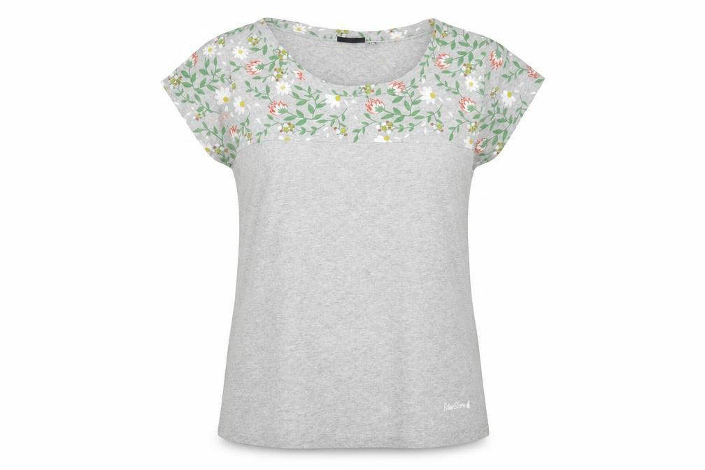 Peter Storm Women's Grey Floral Tee, Size 14