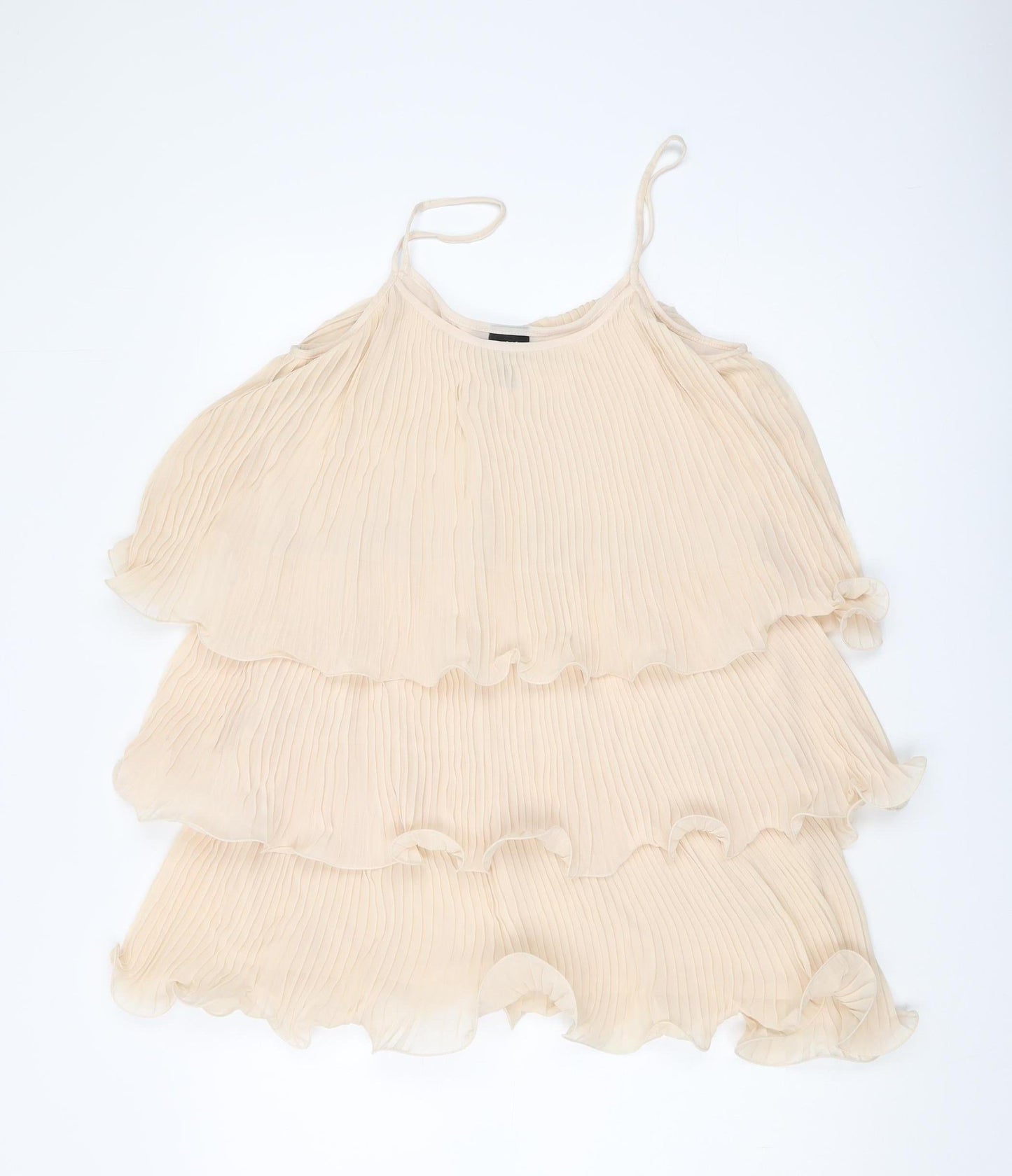 H&M Women's Beige Sleeveless Camisole Blouse Size 12