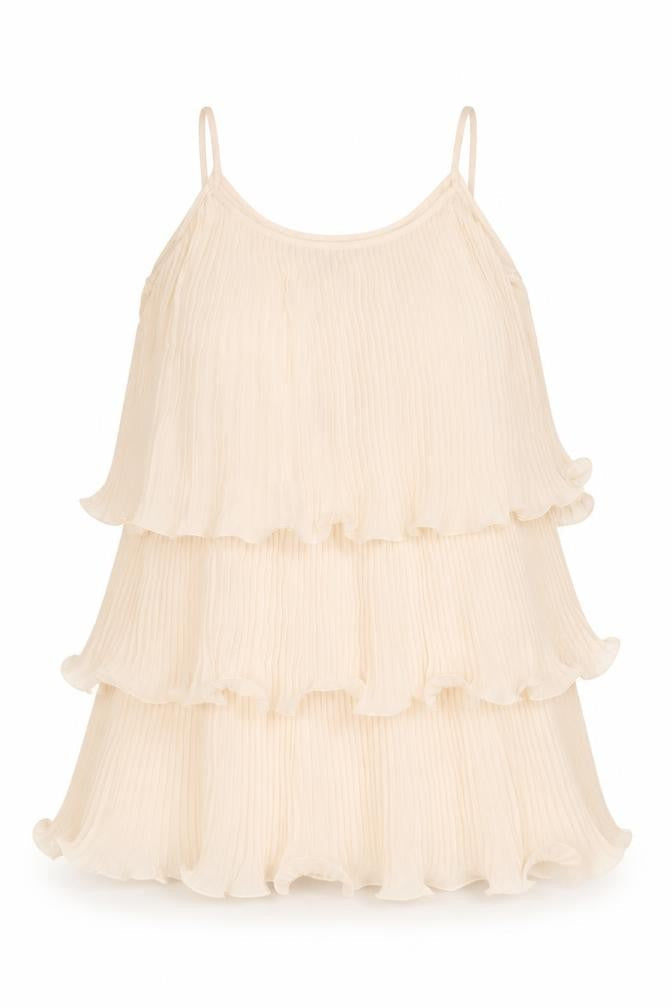 H&M Women's Beige Sleeveless Camisole Blouse Size 12