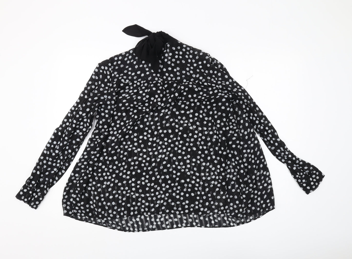 Zara Women's Black Polka Dot Blouse, Size S