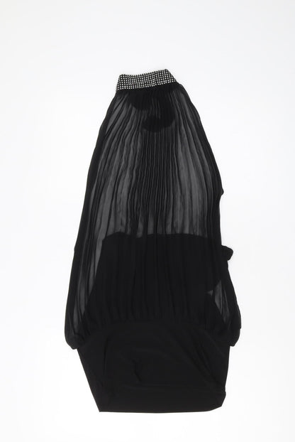 Effgee Women's Black Beaded Camisole Halter Blouse