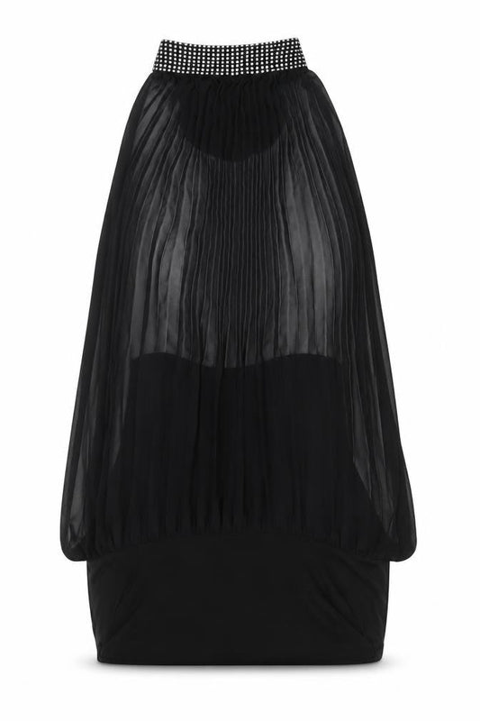 Effgee Women's Black Beaded Camisole Halter Blouse