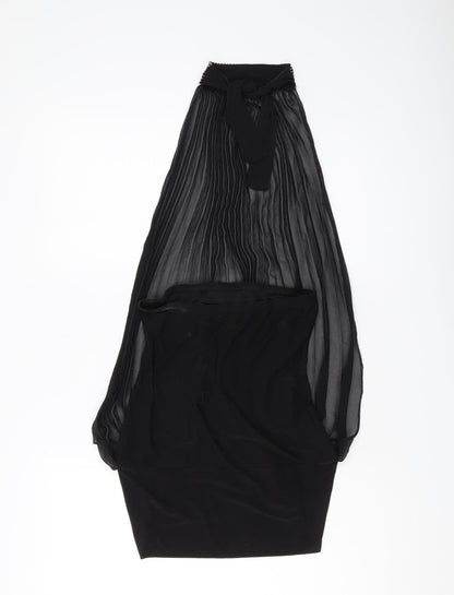 Effgee Women's Black Beaded Camisole Halter Blouse