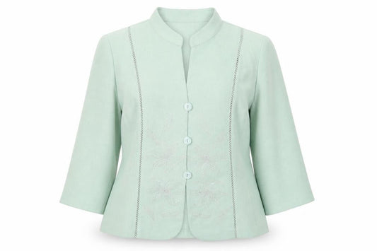 Eastex Women's Green Suit Jacket, Size 10, 3/4 Sleeve, Excellent